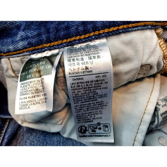 Levis 501Womens Original Fit Medium Wash Denim Jeans Size 25/30 Straight Leg - Picture 7 of 10